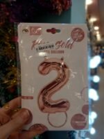 ⁦بلالين هيليوم ارقام لون روز جولد⁩ - الصورة ⁦3⁩