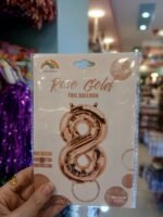 ⁦بلالين هيليوم ارقام لون روز جولد⁩ - الصورة ⁦9⁩